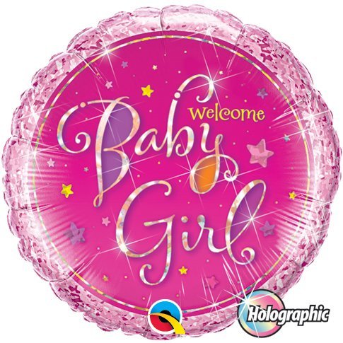welcome baby girl folieballong