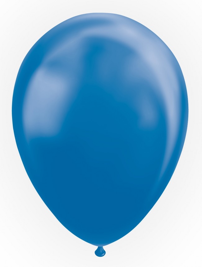 Latexballonger Metallic Blå 50-Pack