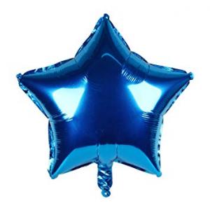 Stjärn folieballong XL Blå
