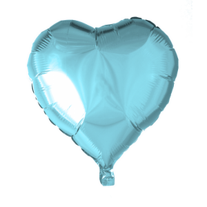 Hjärta folie ballong Ljus blå
