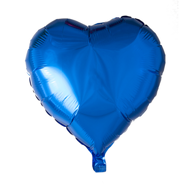 Hjärta folie ballong Marin blå