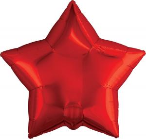 Stjärn folieballong XL Röd