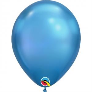 Latexballong Chrome Blå