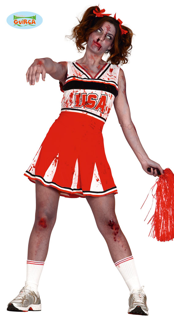 Cheerleader zombie dräkt vuxna L 42-44