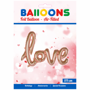 Folieballong "Love" Rose