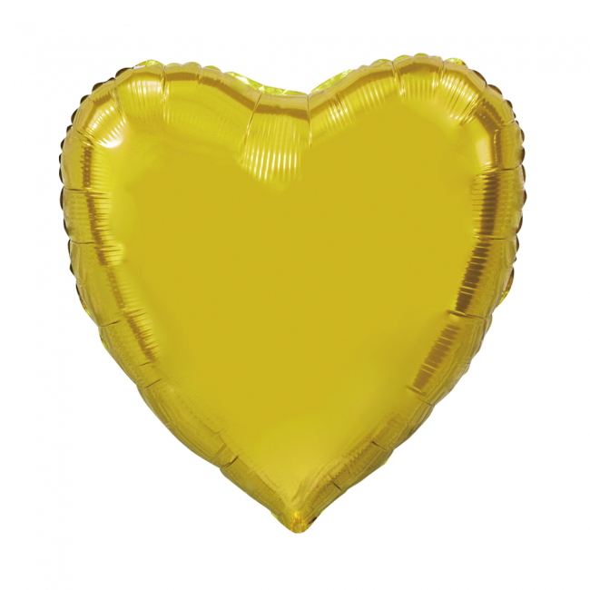 Folie ballong hjärta guld