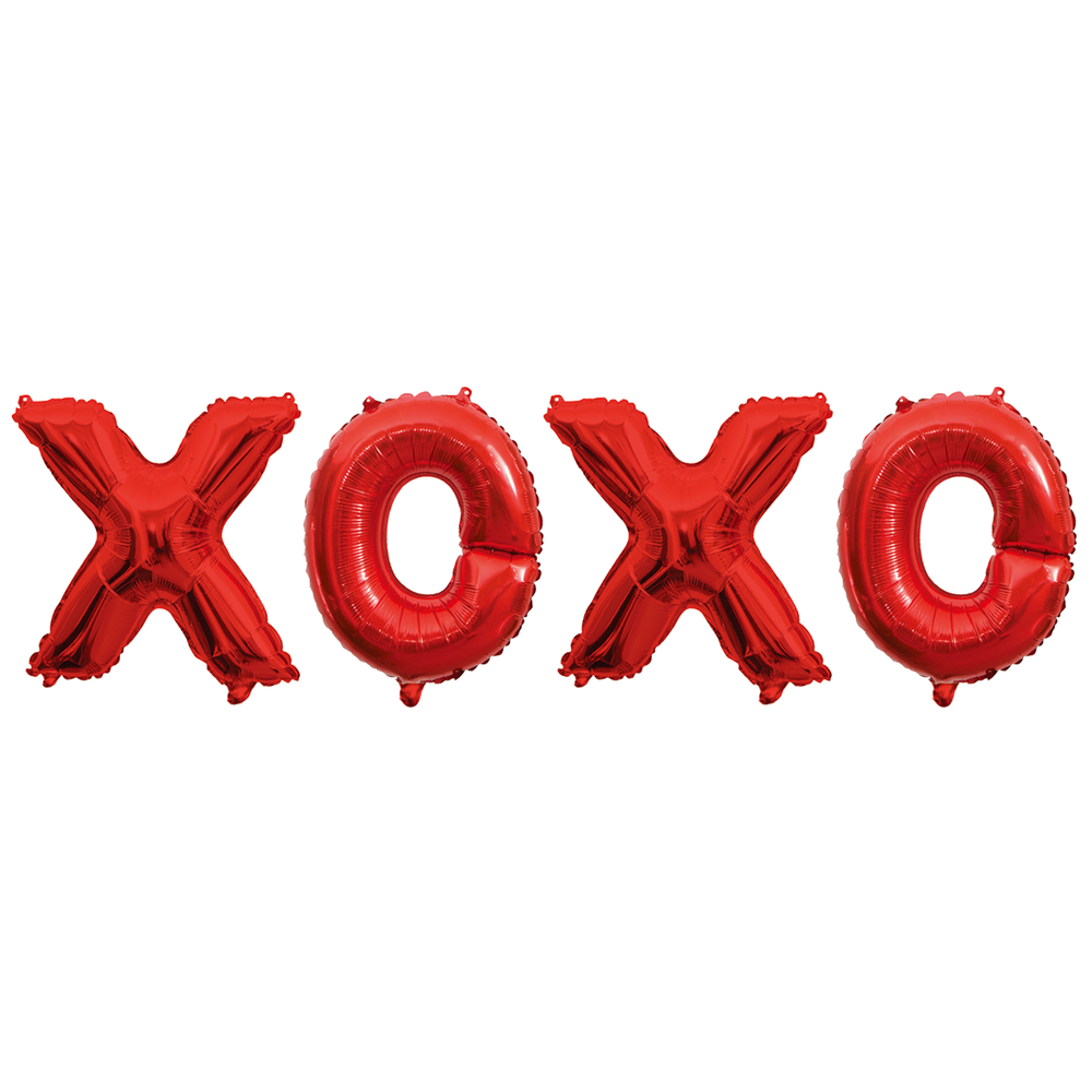 Folieballong "XOXO" Röd