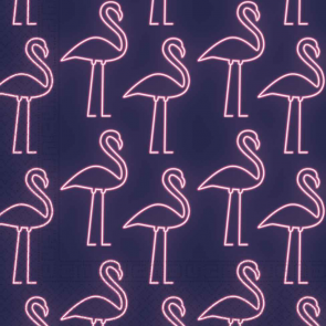 Servetter Flamingo Neon färg