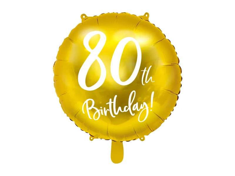 Heliumballong Guld 80 år
