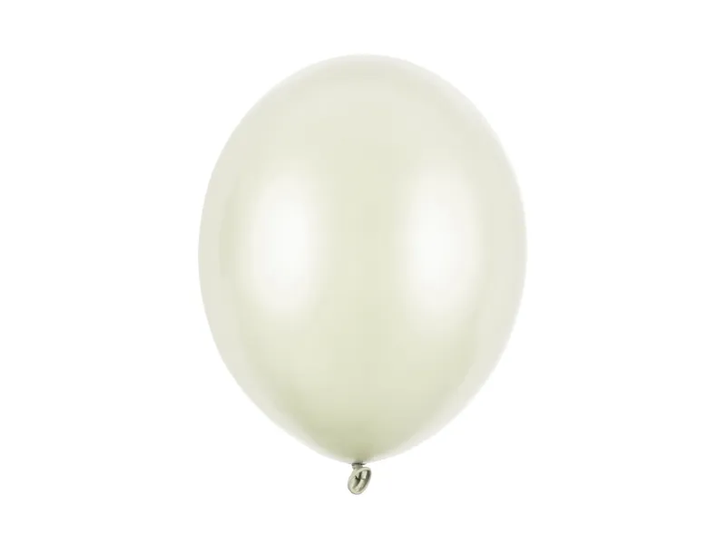 Latexballonger Metallic Krämvit 100-pack Premium