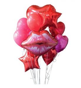 Alla hjärtansdag ballongbukett - Kyss