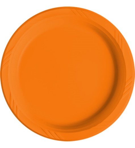 Plast tallrikar Orange 23cm