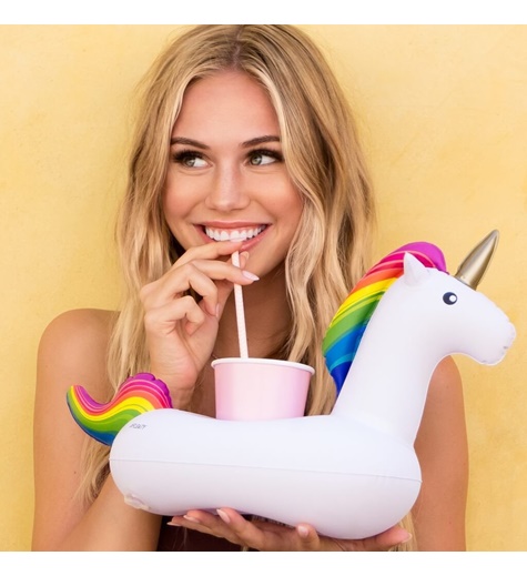 unicorn drinkhållare uppblåsbar
