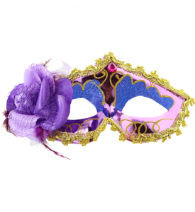 Venetiansk Ögonmask med Blomma Lila