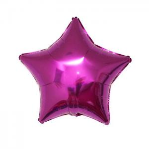 Stjärn folieballong Medium Cerise Rosa