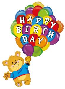 Happy birthday Nalle heliumballong