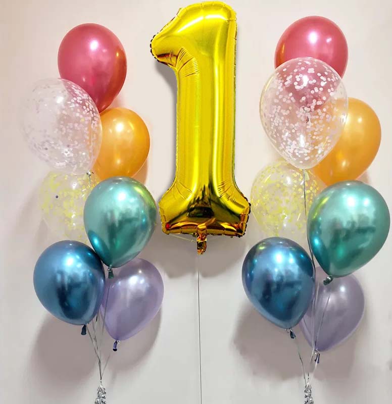 Heliumballonger Födelsedags Ballongbukett Regnbåge