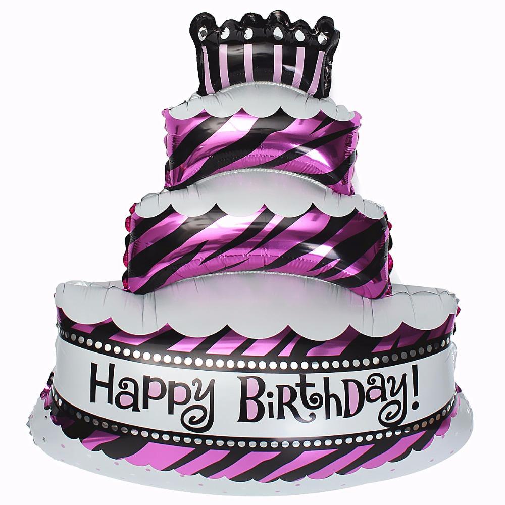 ballong födelsedag tårta rosa