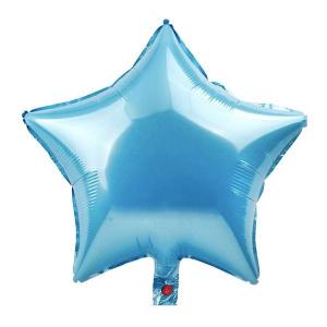 Stjärn folieballong Medium Ljusblå
