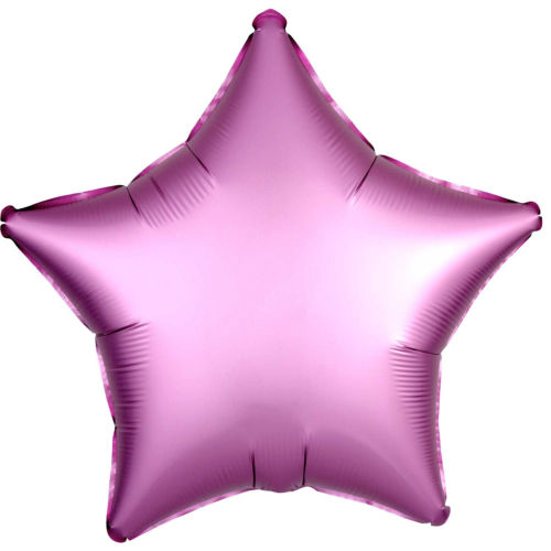 Folie ballong satin Stjärna Ljusrosa