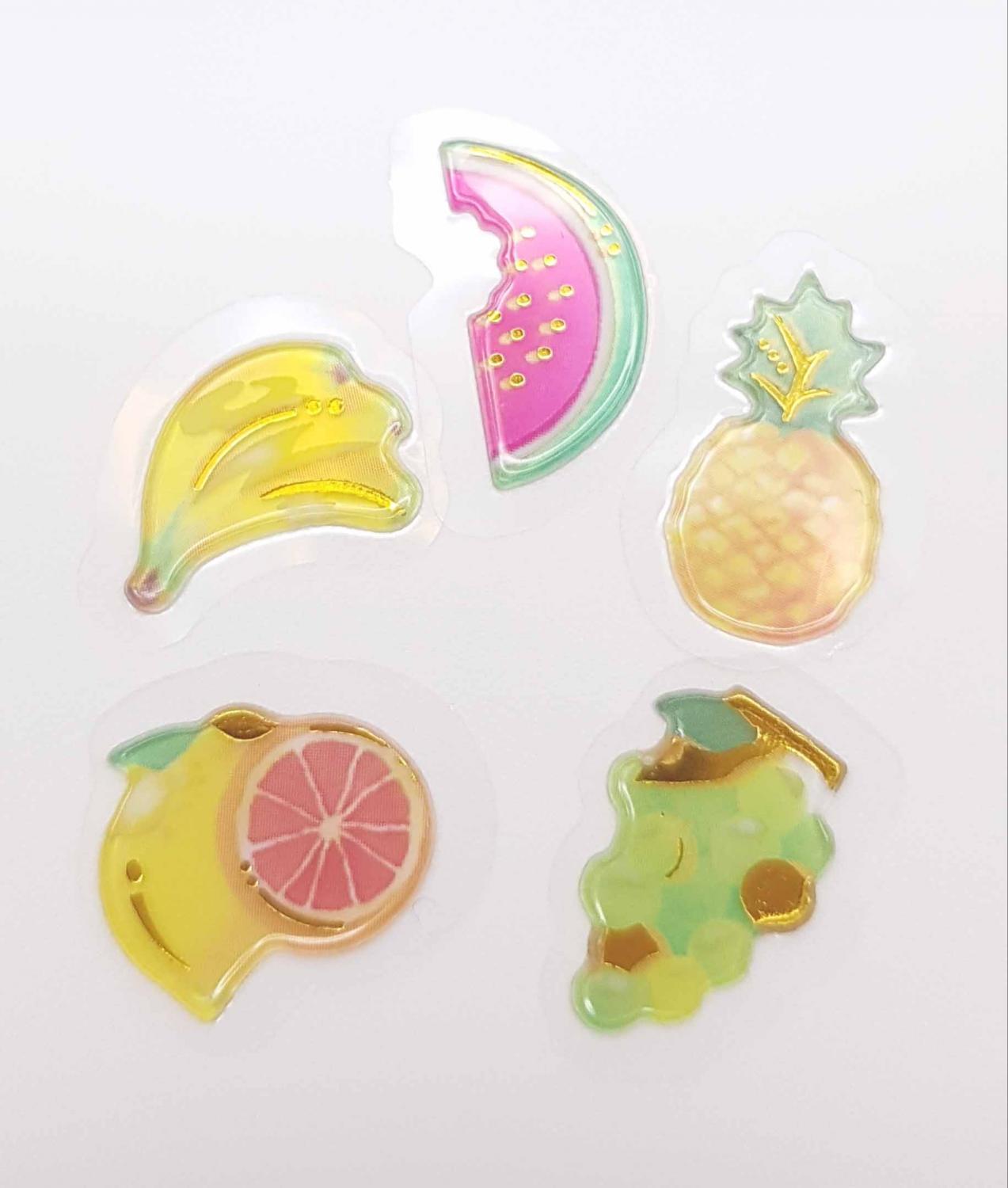 3D gélly klistermärke frukt
