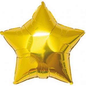 Stjärn folieballong Medium Guld