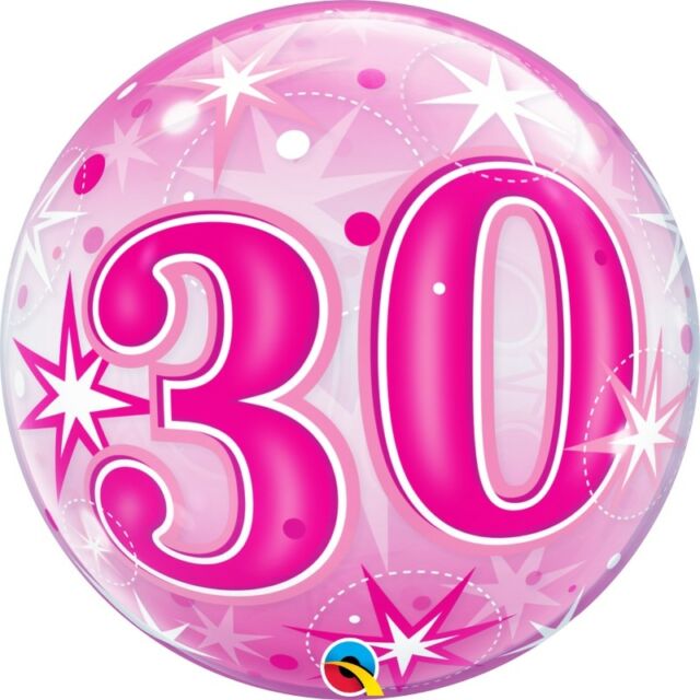 Bubbles ballong 30 år rosa