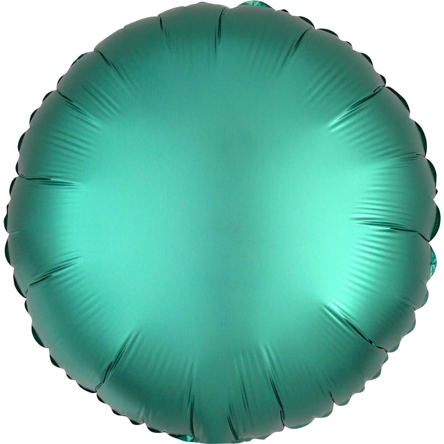 Cirkel satin folieballong grön