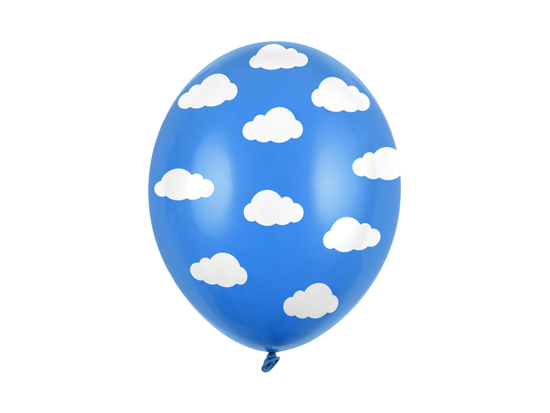 Latexballonger Blå med Moln