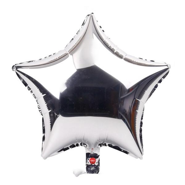 Stjärn folieballong XL Silver