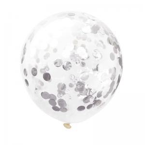 Latexballong konfettiballlong silver