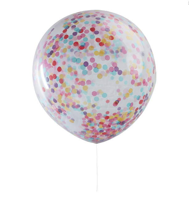 färgglada konfetti ballong