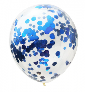 Latexballong konfettiballlong blå