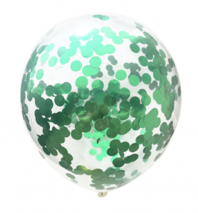 Konfetti ballong grön