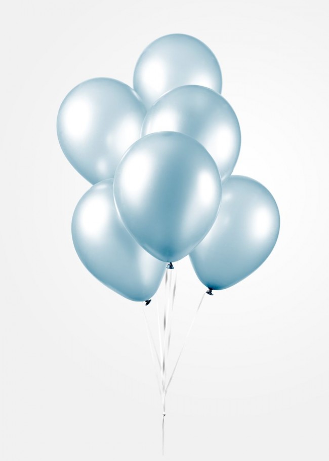 Latexballonger Pärlemor Ljusblå