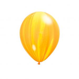 Latexballong marmorerad gul
