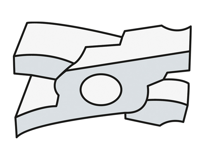 Ritad bild på falstång enkelled