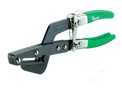 Freund slitssax med gröna handtag för snips och inklipp i zink