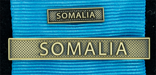 Bandspänne - SOMALIA - till stor medalj+miniatyrmedalj