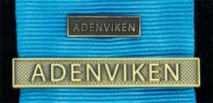 Bandspänne - ADENVIKEN - till stor medalj+miniatyrmedalj