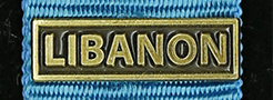 Bandspänne  -LIBANON- till miniatyrmedalj