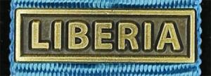 Bandspänne  -LIBERIA- till miniatyrmedalj