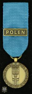Försvarsmaktens medalj för internationella insatser i brons med bandspänne -POLEN-