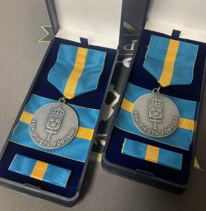 Försvarsmaktens grundutbildningsmedalj, litet set