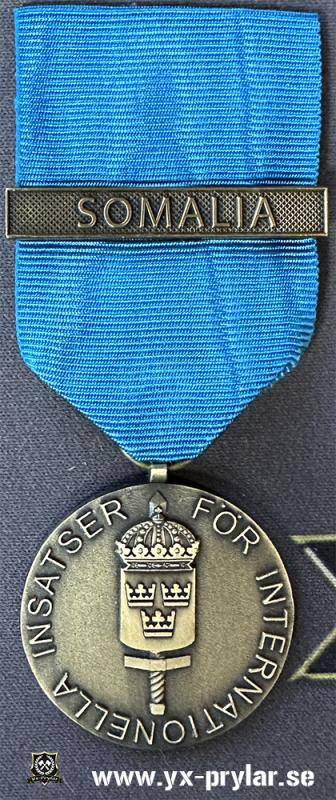 Försvarsmaktens medalj för internationella insatser i brons med bandspänne SOMALIA