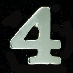 Siffra No:4 till FN släpspänne/medalj