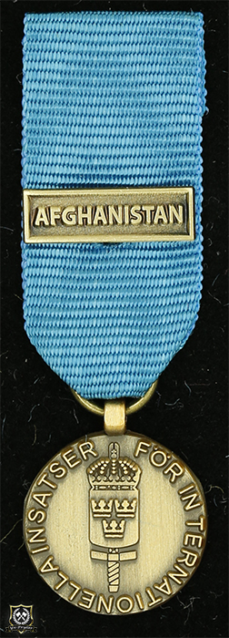 Försvarsmaktens medalj för internationella insatser i brons med bandspänne -AFGHANISTAN-
