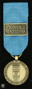 Försvarsmaktens medalj för internationella insatser i brons med bandspänne -BOSNIEN-HERCEGOVINA-