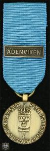 Försvarsmaktens medalj för internationella insatser i brons med bandspänne -ADENVIKEN-