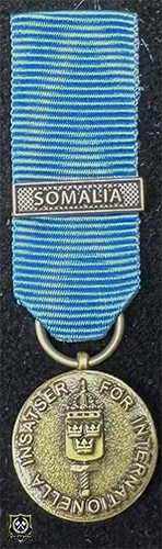 Försvarsmaktens medalj för internationella insatser i brons med bandspänne -SOMALIA-